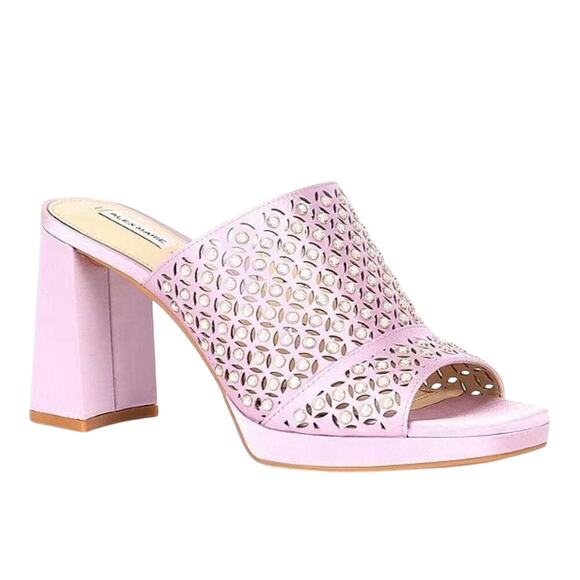 Alex Marie Celicia Satin Pearl Embellished Platform Dress Sandals Size 10M - Picture 1 of 7
